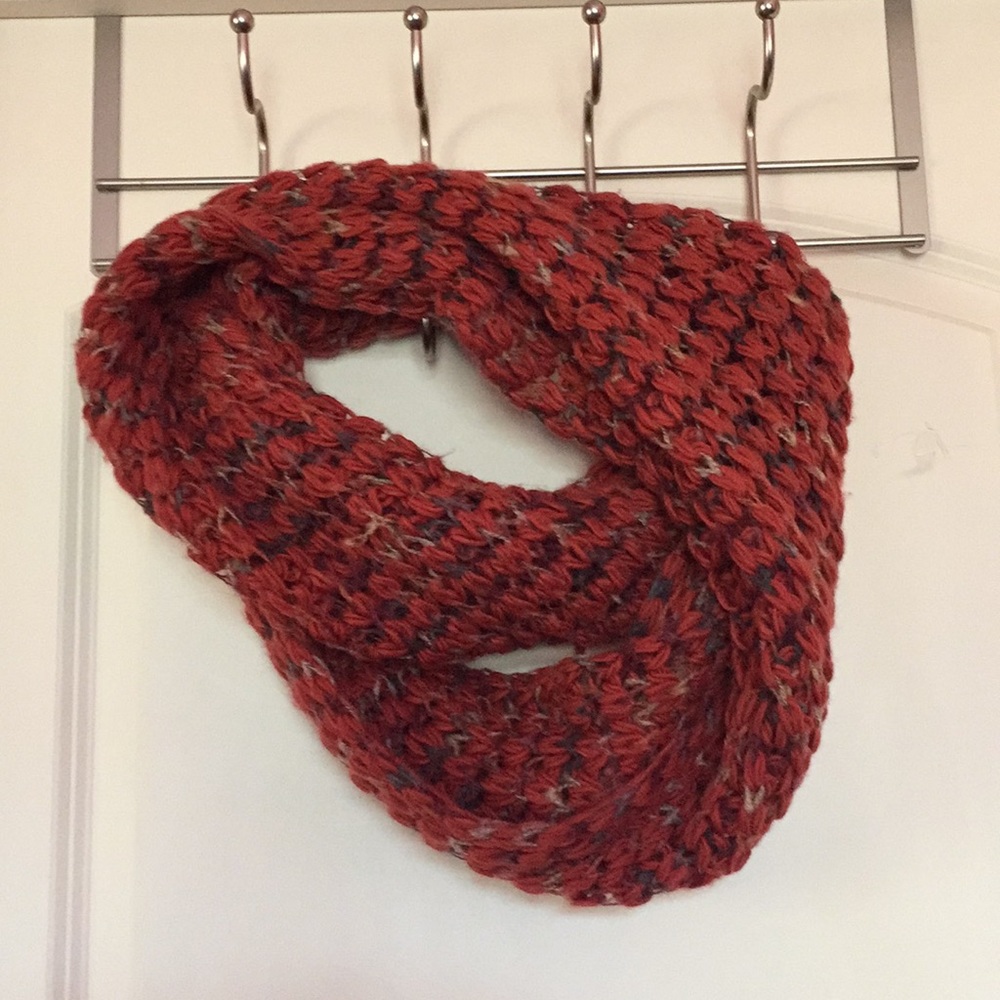 Orange infinity scarf